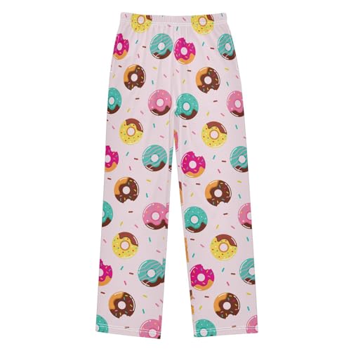 ZZXXB Colorful Donut Boys Long Pants Soft Trousers Elastic Waist Kids Lounge Bottoms with Pockets S-XL - Main Image