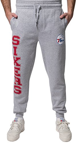 Pantalones deportivos para hombre de NBA de felpa suave gris jaspeado VSF5166M-PH S