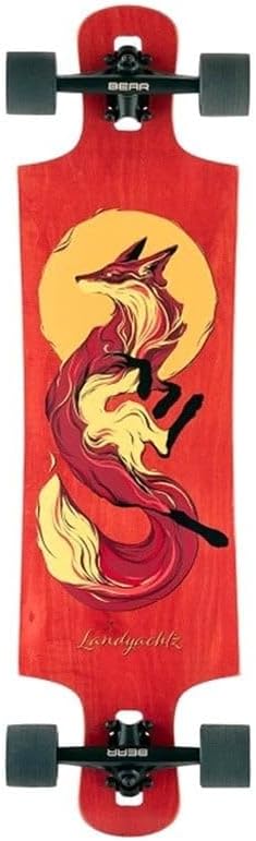 Landyachtz Complete Longboard Skateboards - Drop Hammer Sun Fox, 36.5" x 10"