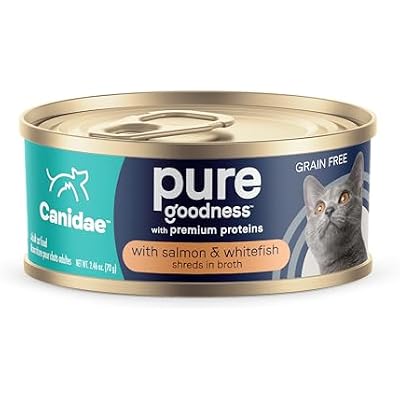 Canidae Pure Adore Premium Wet Cat Food, Salmon & Whitefish in Broth, 2.46 oz. (Case of 24), Grain Free