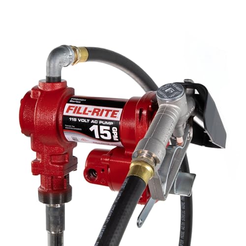 Image of Fill-Rite FR610H 115V 15 GPM Fuel Transfer Pump w /Discharge Hose & Manual Nozzle