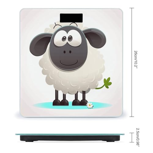 Báscula digital de baño con diseño Sheep y capacidad 400 lb miniatura 2