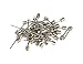 yueton Pack of 50 Ball Inflating Pump Needle Adaptor - Metallic Air Inflation Needles for Sport Football / Basketball / Soccer / GYM