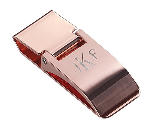 Visol Personalized Calvin Rose Gold Money Clip with Free Engraving