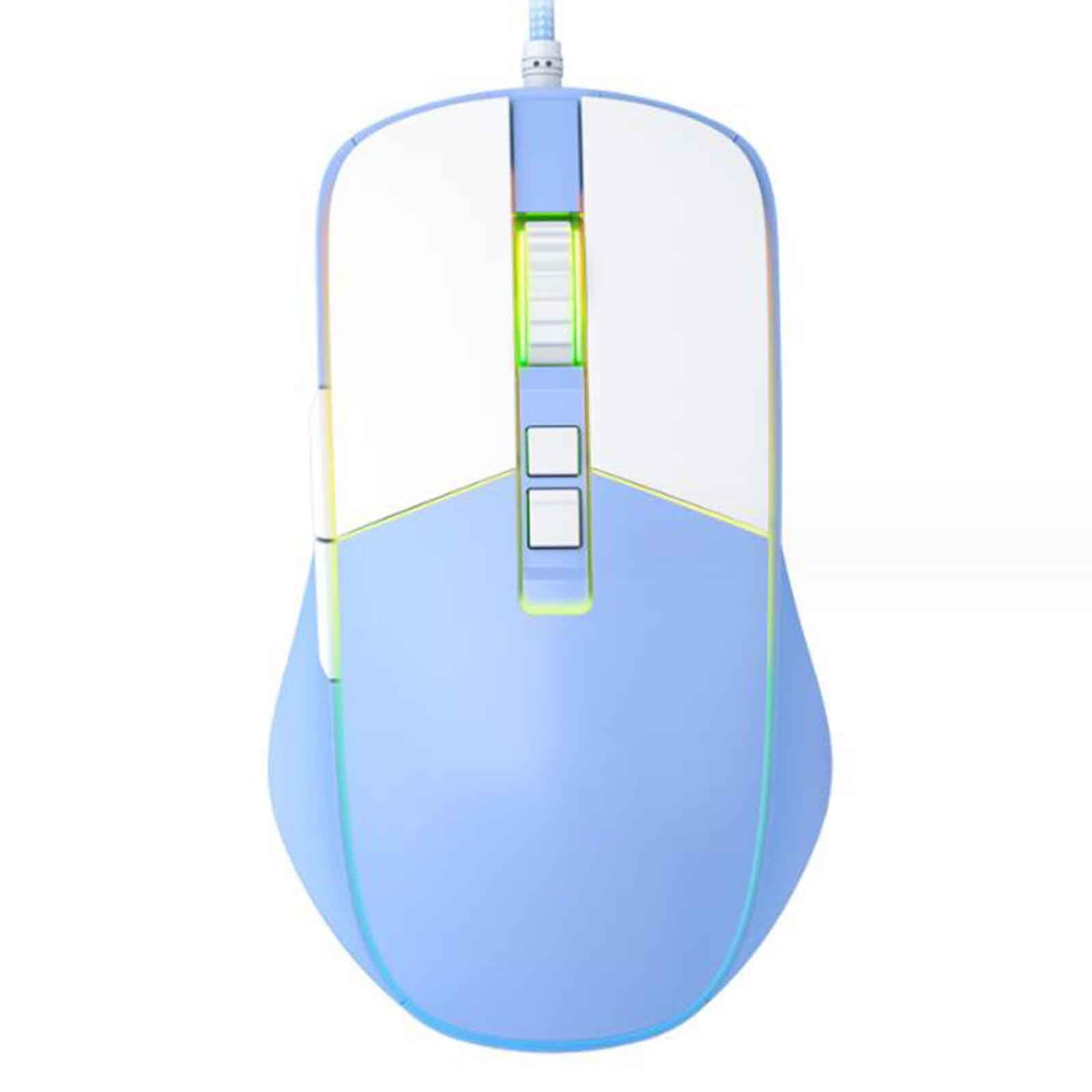 Mysz Mysz komputerowa do laptopa Przewodowa mysz optyczna USB Myszy ergonomiczne Lekki Przenośny 1200 DPI 1600 DPI 2400 DPI 3200 DPI 4800 DPI 7000 DPI(Blu)
