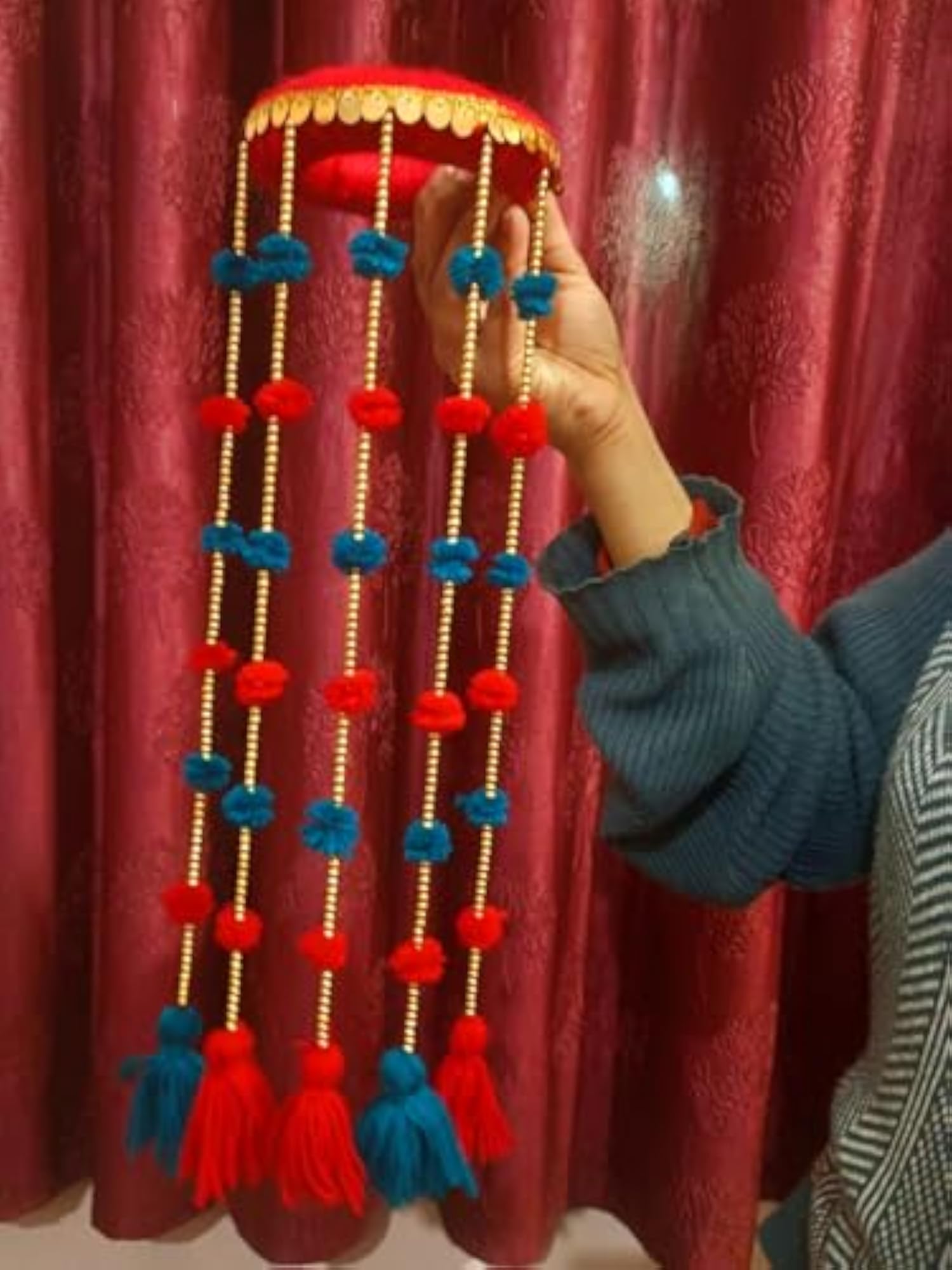 Decorated Kalash Stand, Rajasthani Handmade Indoni