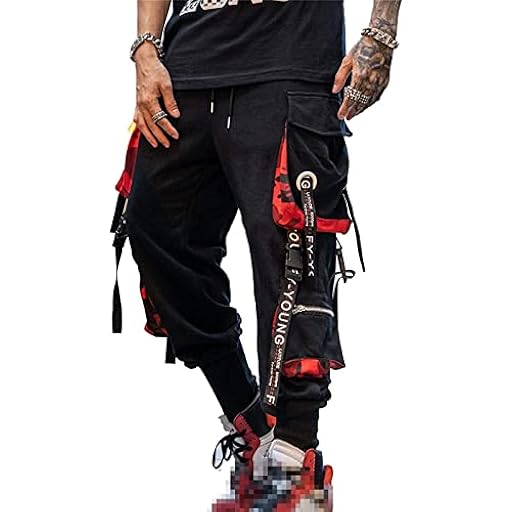 Hello MrLin Herren Techwear Hosen Hip Hop Jogger Cargo Pants Baggy Streetwear Punk Hose Men | Ya disponible en tu tienda friki favorita! En mundofriki.es!