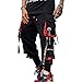 Produktbild Hello MrLin Herren Techwear Hosen Hip Hop Jogger Cargo Pants Baggy Punk Hose Farbe: Schwarz, Gr.M