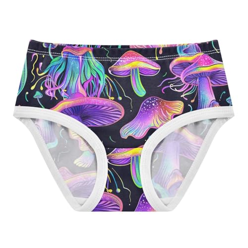 Kids Underwear, Mushrooms Toddler Girl Panties, Girls Underwear Cotton, 2T–8 Years