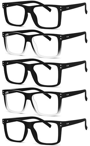 Image of Eyekepper Oversized 0.75 Reading Glasses Men, Readers for Women, 5 pack | Stylish Mens Womens Cheaters,Large Fashion Reader Eyeglasses,All-Day Comfort Spring Hinges,Scratch Resistant Work /Crafts