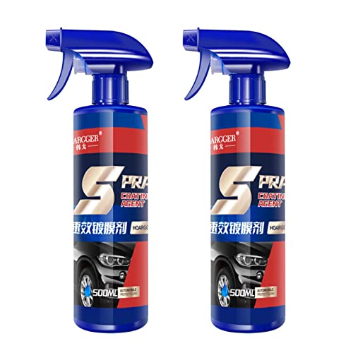 Pomurom Spray de Revêtement de Voitures en Céramique 3 en 1, 500ml Revêtement de Bouclier de Voiture Haute Protection, Spray de Revêtement de Voiture Rapide pour Protection de La Voiture