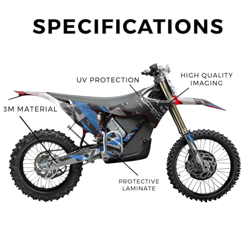 Image of Stark Varg MX 2023-2025 Graphics Kit Wrap - Grunge Star Blue - Varg MX Skin - Premium 3M Vinyl Protective Wrap Decal Cover - Easy to Apply | Crafted in The USA by MightySkins