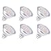 LEDGLE MR16 12V Bombilla LED, GU5.3 Socket, 50W Luz halógena Equivalente, Blanco Cálido 3000K, 300 Lumen, 6 Piezas A+