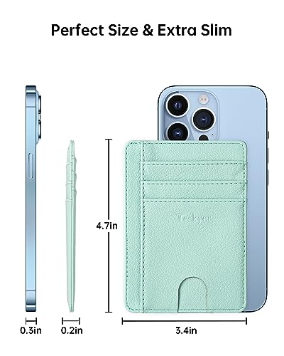 Image of Teskyer Slim Minimalist Wallet for Men, RFID Front Pocket Card Holder | Ultra Slim Front Pocket Design, 8 Card Slots, RFID Protection, Smooth Faux Leather for Everyday Carry