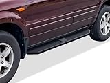 APS Black Stainless Steel Running Boards Style Compatible with Honda Pilot 2003-2008 & Acura MDX 02-06 (Side Steps Side Bars) 6in Wide
