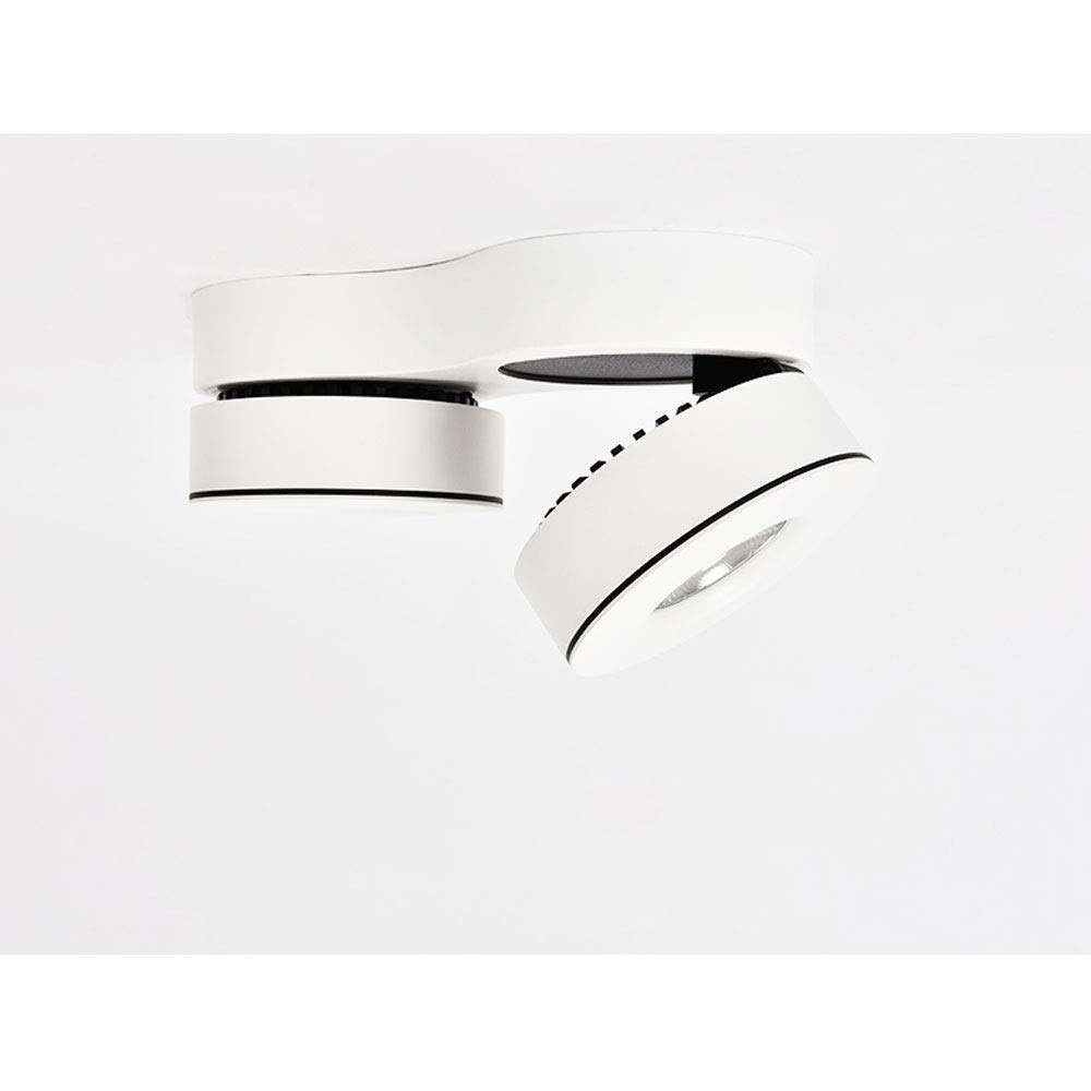 Faretti Da Incasso Nordici Super Luminosi A Doppia Testa Da 12W Cob, Senza Strobo, A Risparmio Energetico, Orientabili A 220°, Per Soffitto, Illuminazione Commerciale, Co,White-Warm light3000k
