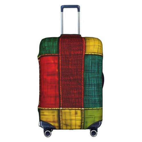 African Style Patchwork Print Travel Elastic Suitcase Luggage Baggage Cover Protector, Washable And Anti-Scratch
