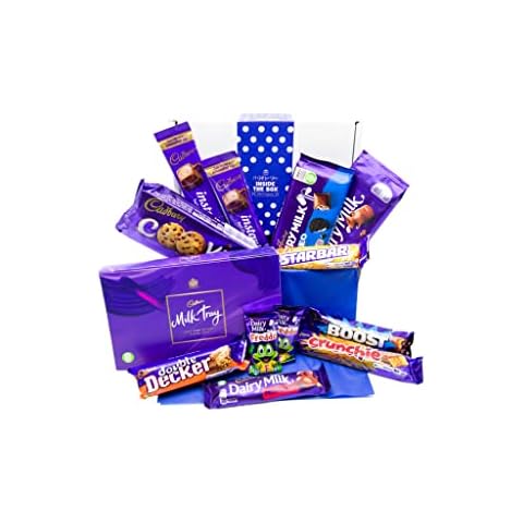 Men's Gift Cadbury Chocolate Gift Hamper Box by Inside the Box Gifts blue Cover
