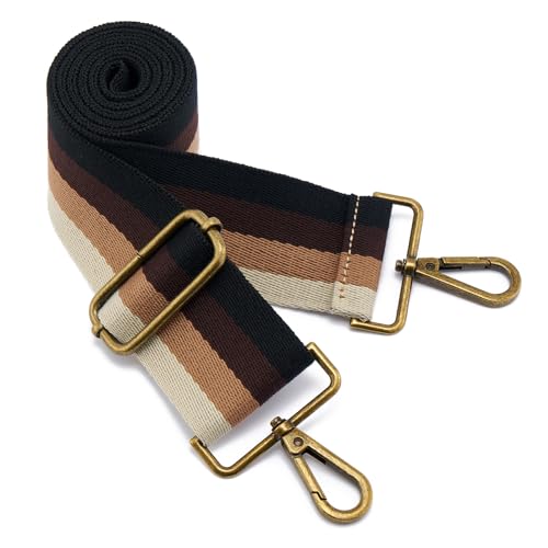 Image of ZOOEASS Bronze Buckles Purse Strap, 2 inch Wide Crossbody Handbag Strap Adjustable Replacement Shoulder Strap Vintage Embroidery
