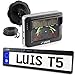 Produktbild LUIS® T5 Rückfahrkamera-System kabelgebunden, 3,5" Monitor mit Kabel und Kennzeichenkamera, IP68 wasserdicht, Zum Nachrüsten für PKW, SUV, Auto, Mit Nachtsicht bis 5m, Einparkhilfe hinten