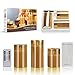 Yinuo Candle Flameless Led Candles Flickering, Real Wax Fake Wick Moving Flame Faux Wickless Pillar Battery Operated Candles with Timer Remote Glass Effect for Festival Wedding Home Party Decor