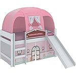 Cama Infantil Barraca com Escorregador Casinha Play Branco/Rosa - Pura Magia 15 41B7w0FKo7L. SL500 . SS150