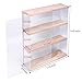 Choowin 3 Layer Wall Shelf Clear Acrylic Display Case for Collectibles, Mini Figures, Pop Mart, Labubu, Sonny Angel, Smiski - Assemble Dustproof Acrylic Display Box with Sliding Door (Wood)