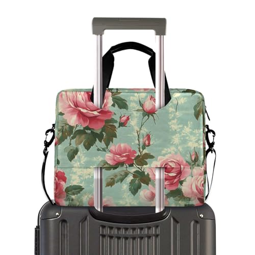Maletín para portátil con estampado floral rojo, 13-15.6 pulg miniatura 4
