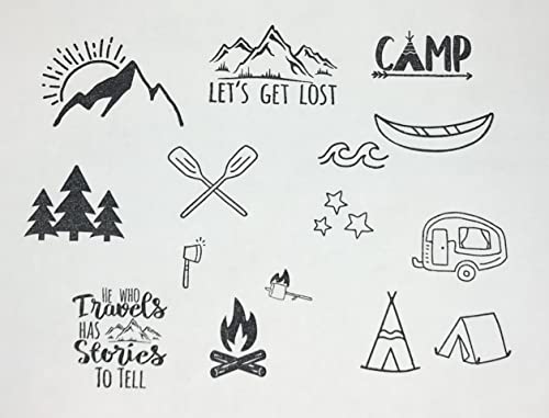 Camping Rubber Stamps
