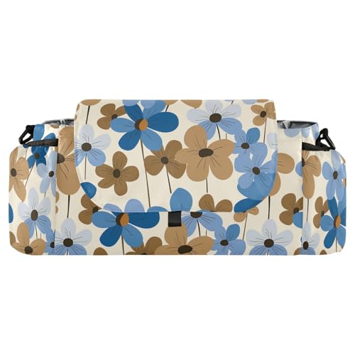 miaozhen Blue Brown Retro Flowers baby stroller organizer bag stroller diaper caddy straps accesorios para carro de ni?os para frio accesorios para