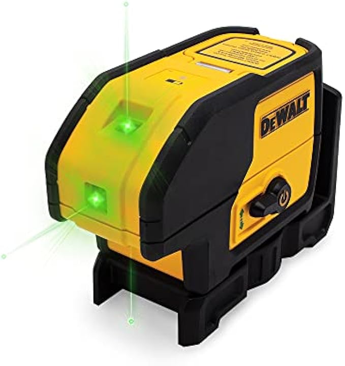 DEWALT Laser Level, 3 Spot, Green, 30-Foot Range (DW083CG) , Black