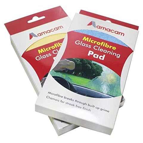 Twin Pack Windscreen Cleaning Pads-Dual Purpose Microfiber and Chamois Sponge. Ensuring That Your Windows are Crystal Clear and Squeaky Clean in Seconds. Easy Action with No Smears and with No Fuss Cover