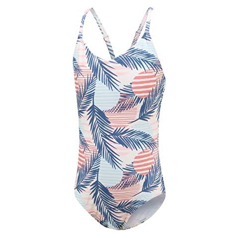 Aisyee Girls Hawaiian Floral One Piece Swimsuit Cover