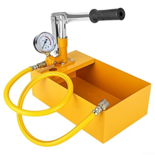 Getdoublerich Bomba de prueba de presión manual de 25 bares, probador hidráulico de tuberías de agua para sistemas de fontanería y calefacción, bomba de mano para pruebas precisas de fluidos