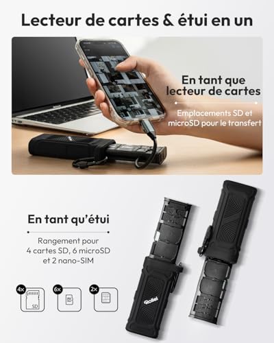 Lecteur carte SD USB C Rollei pour vider vos cartes sur iPhone et Android - 2
