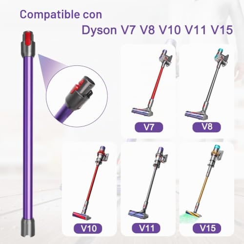 Miniatura 2 de Tubos De Extensión Para Dyson V10 V11 V15 V8 V7 Aspiradora, Tubo Telescopico De Liberación Rápida De Repuesto 72cm - Morado