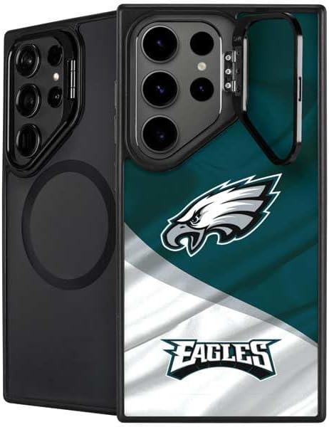 Skinit Kickstand Phone Case Compatible with Galaxy S25 Ultra - Officially Licensed NFL Philadelphia Eagles Retro Logo Design