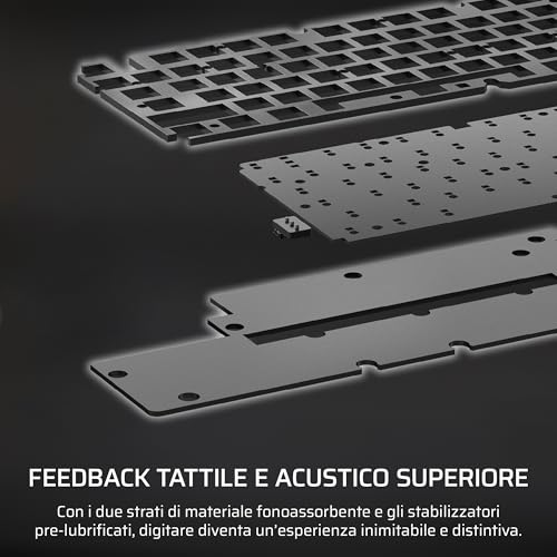 CORSAIR K70 CORE TKL RGB Tastiera da Gioco Meccanica Tenkeyless – Interruttori Lineari CORSAIR MLX Red v2 Pre-Lubrificati – SOCD – Smorzamento del Suono – Coprichiavi in ABS – QWERTY IT – Nero