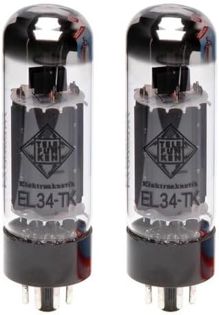 Black Diamond EL34 Tube Amplifier Tubes, 2-Pack, Black