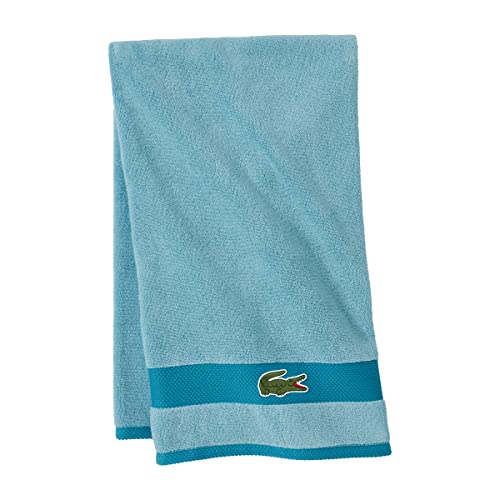 Lacoste Heritage Supima Cotton Bath Towel, Celestial, 30" X 54" #TOP7