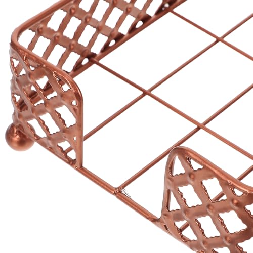 Organizador Rectangular de Metal Forjado Vintage para Toallas de Papel 4