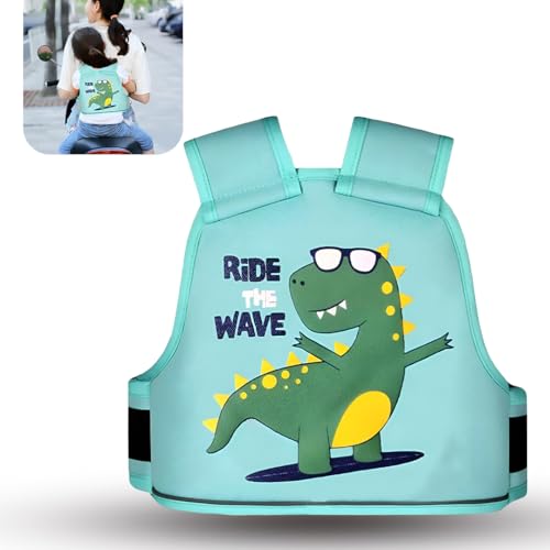 Image of Tony Stark Kids Safety Belt for Two Wheeler with Reflective Strips, Portable Seat Belt Children Motorcycle Harness for Motorcycle Bike, Adjustable Safety Harness for Boys Girls (Chomp Champ)