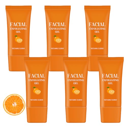 Gel exfoliante de vitamina C, exfoliante facial antienvejecimiento con gel exfoliante y blanqueador, textura refrescante, no pegajoso, adecuado para todo tipo de piel, limpieza profunda, seguro de