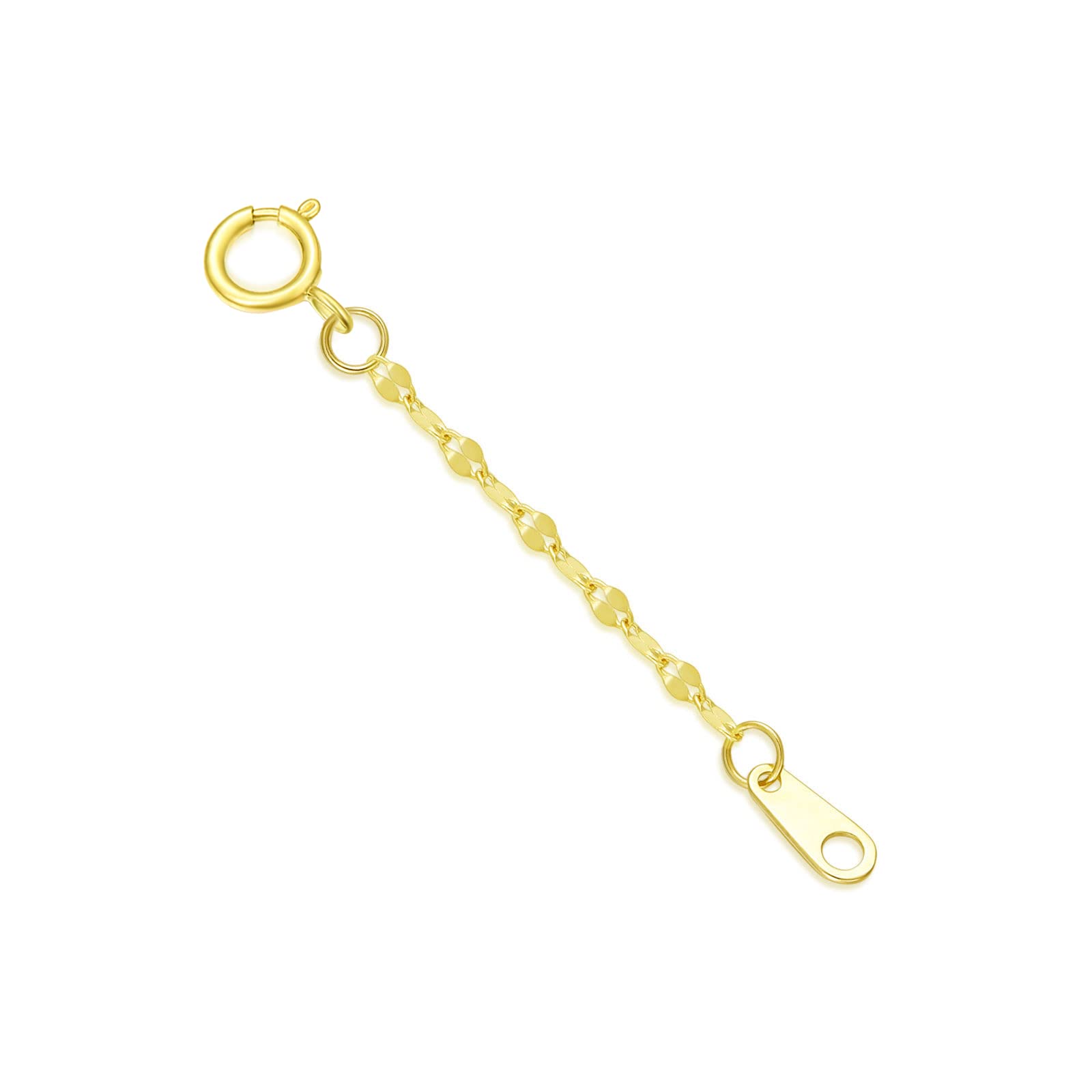 10k 14k Real Gold 1"/1.5"/2"/2.5"/3"/4"/5" Necklace Extender, Necklace Bracelet Extender Chain, Durable Gold Extender Chain, Adjustable Extension Chain for Necklace Bracelet Anklet