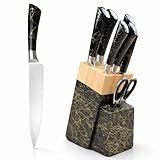 Nidetti – Set Cuchillos cocina, Juego de Cuchillos de Cocina, 7 Piezas,Cuchillos de cocina profesional en Acero Inoxidable, Mango Ergonómico, Alta Durabilidad, Incluye Tijeras.