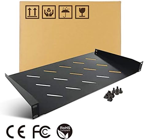 DYNAMODE CAB SHELF Universal Vented Rack Mount Shelf Depth Network Data server Cabinet Equipment (CABSHELF-FE-250)