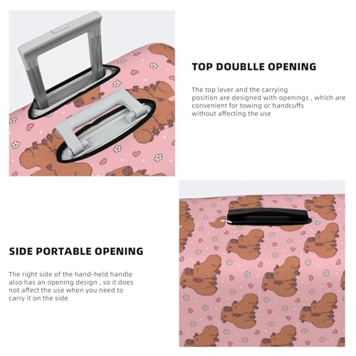 Travel Luggage Cover - Heart Capybara Washable Suitcase Covers Protector Fits 18-32 Inch Luggage3