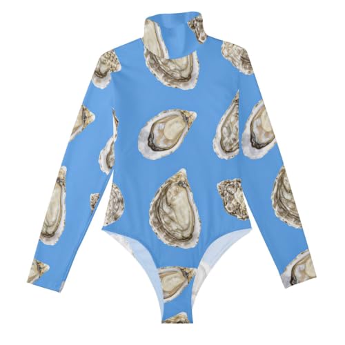 Body para mujer GuoChe ideal para looks de oficina y cenas con amigas cuello alto azul