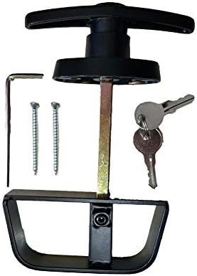 StartFine T-Handle Lock kit Shed Door Lock with 3 Keys and 2 Screws, 5-1/2" Stem Barn Playhouse & Chicken Coop Door Lock
