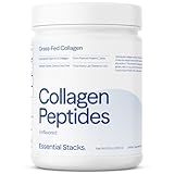 Essential Stacks Collagen Peptides Powder - Grass-Fed Hydrolyzed Collagen Protein for Gut Support. Non-GMO and 3rd Party Verified Gluten, Dairy & Soy Free - Unflavored